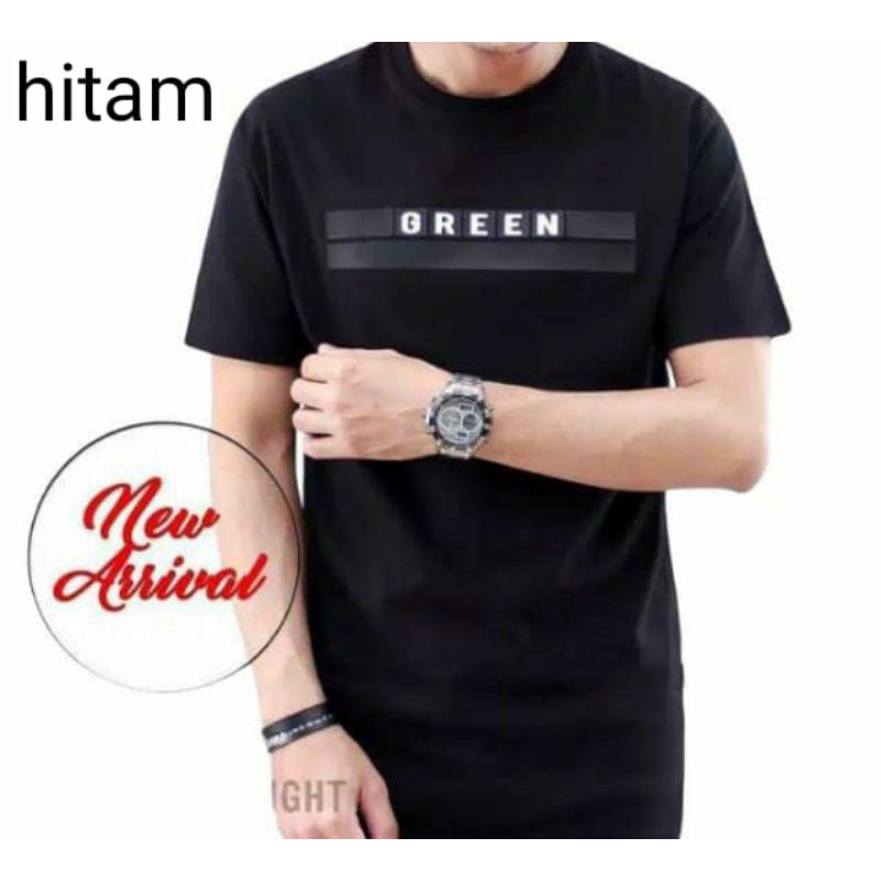 KAOS GREENLIGHT HITAM PRIA WANITA BANDUNG ORI