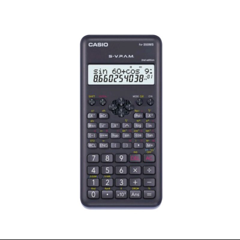 

CASIO FX-350MS 2nd Ed - Kalkulator Sekolah/Kuliah - Scientific/Saintifik - 240 fungsi