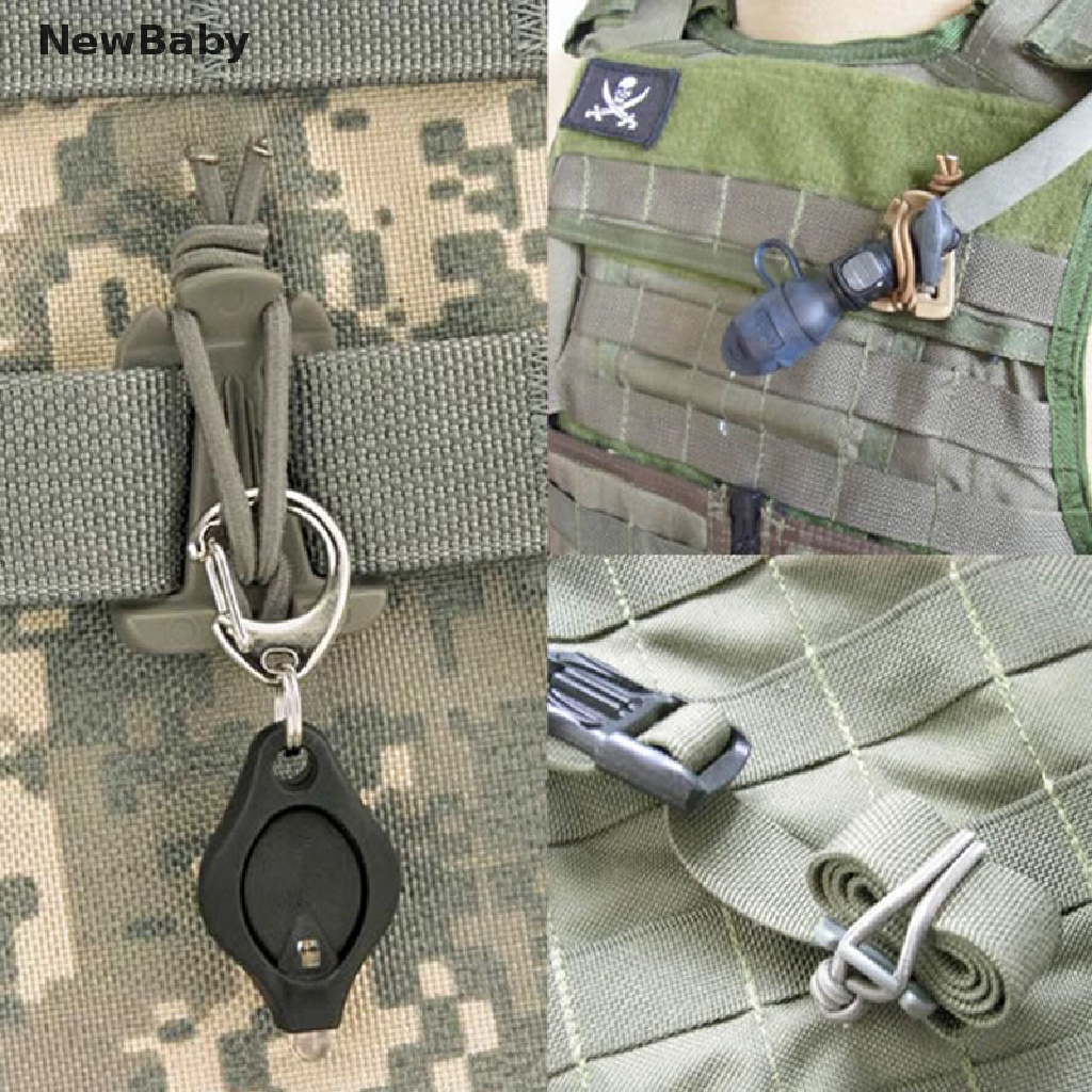 Newbaby 1Pc Klip Gesper Gantung Tali Elastis Taktis Untuk Tas Backpack