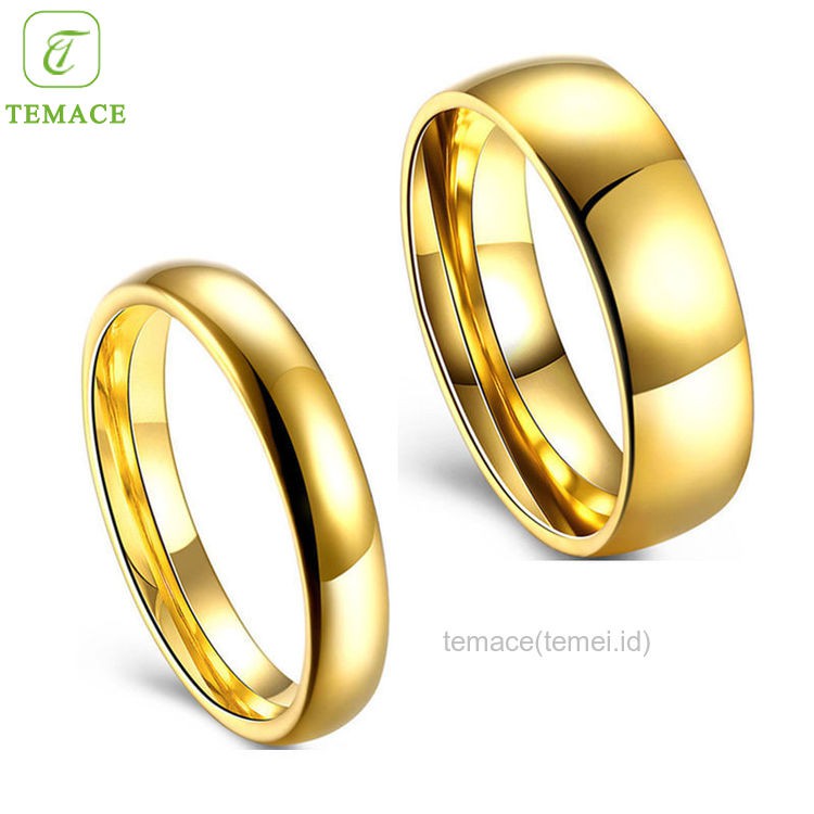 Cincin Wanita Bahan S925 Silver Gold Sparkling Titanium Steel Untuk Pernikahan