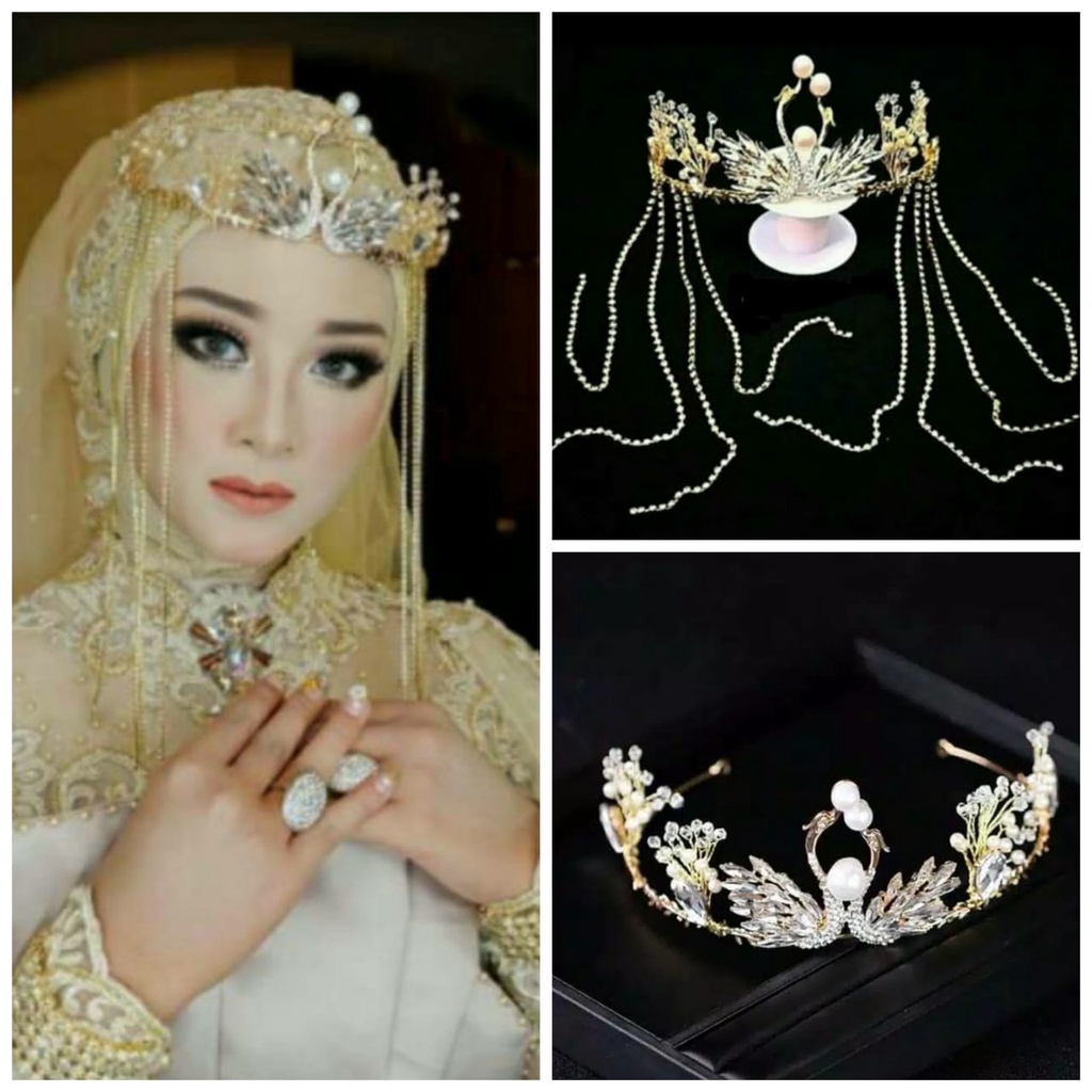 Angsa Jurai - Mahkota Bentuk Angsa - Wedding Crown - Mahkota Pengantin Bridesmaid