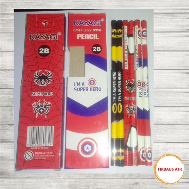 

Pensil Kayagi 2B karakter super hero