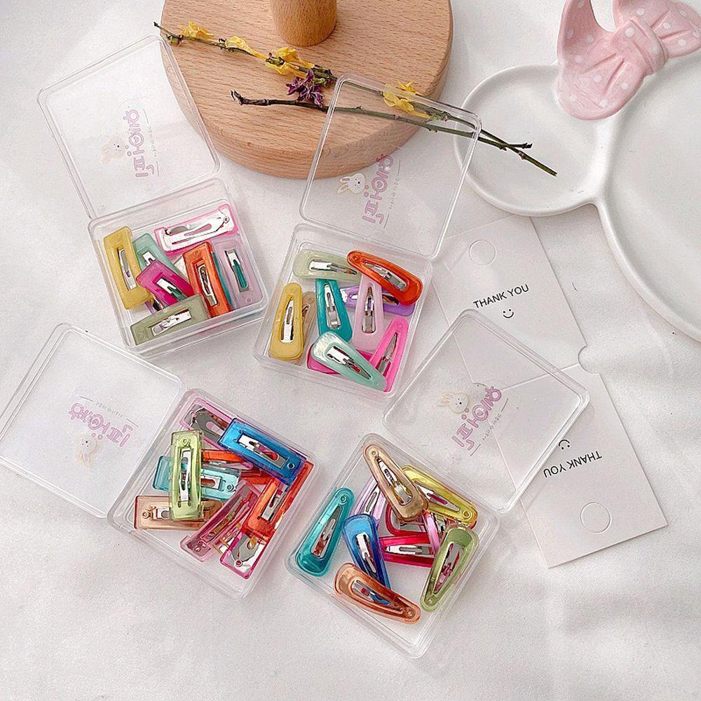 Jepit Rambut Warna Jelly Agustinina Frosting Lovely Barrttes Cute Square Acrylic Hair Clip