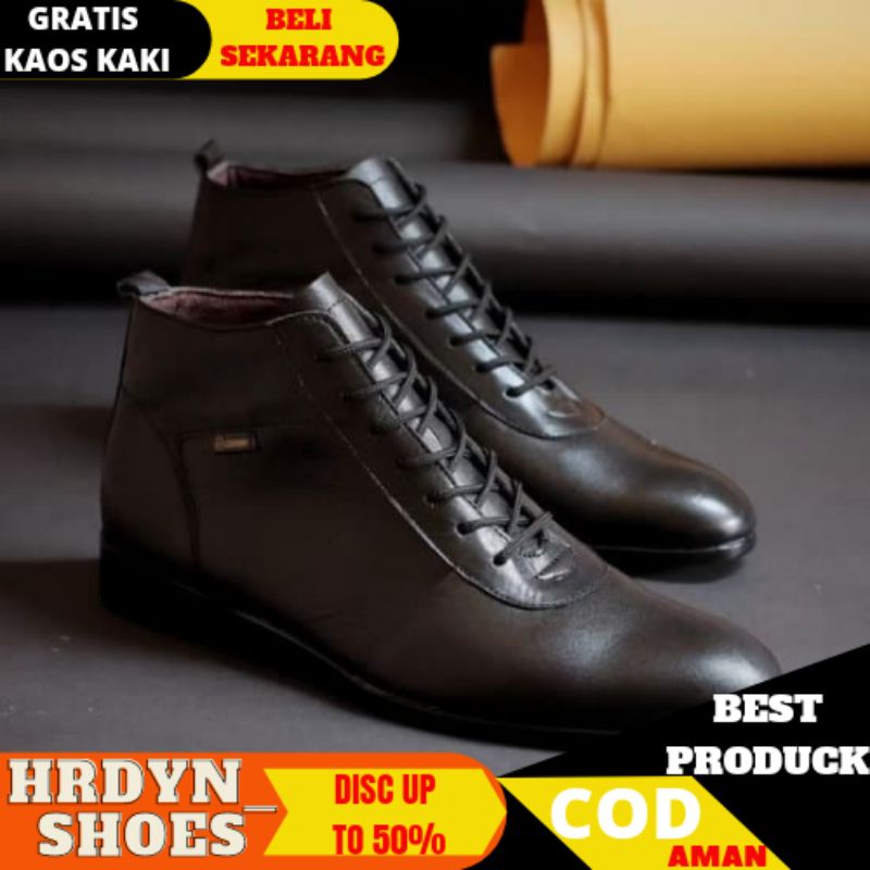 HDYS x MAX - SepatuFormal Pantofel pria Resmi Formal Hitam Kuliah Kondangan Kerja PNS Guru CVNY 406