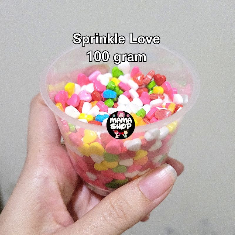 SPRINKLE TRIMIT HIASAN KUE LOVE HATI HEART STAR BINTANG CONFETTY CAKE PERMEN CANDY GULA DEKOR ICING SUGAR