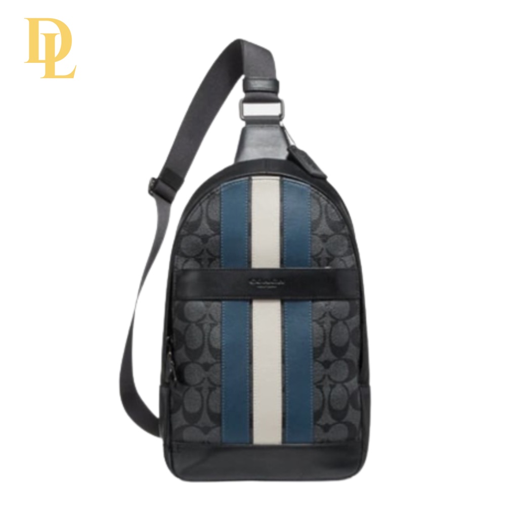 COACH MEN SLINGBAG BLUE STRIPE VARSITY (26067)