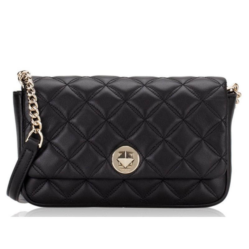 KATE SPADE NATALIA FLAP TURNLOCK CROSSBODY BLACK
