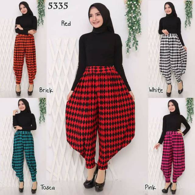 Celana panjang wanita celana aladin bahan Jersey Korea