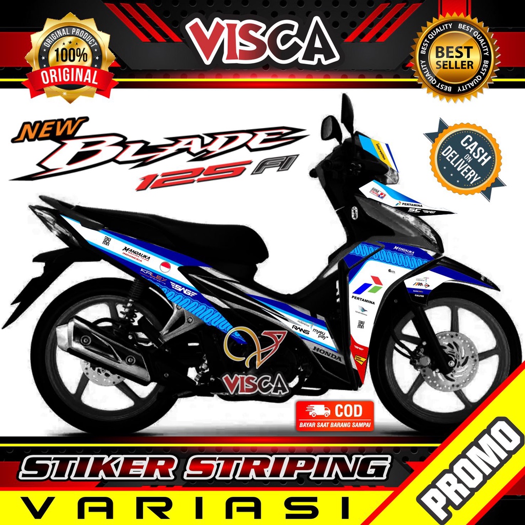 Striping Blade 125 New - Stiker Sticker Striping Variasi Lis Honda Blade 125 New Mandalika - Stripin