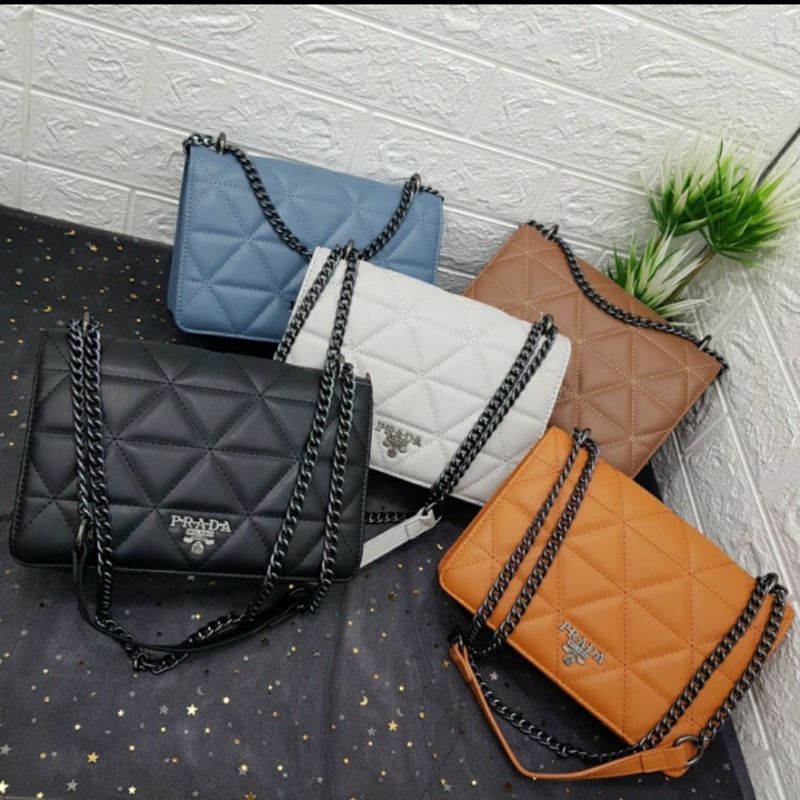 Tas pashion import handbag slingbag by prada milano