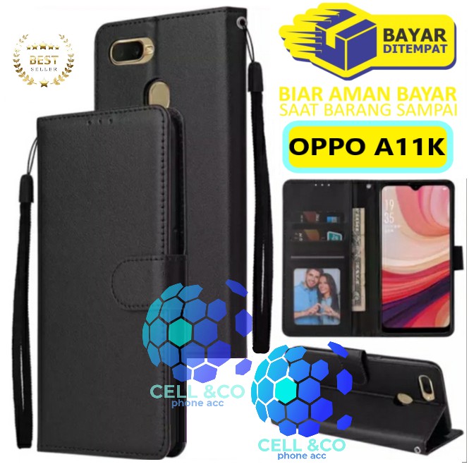 Flip cover OPPO A11K Flip case buka tutup kesing hp casing flip case leather wallet