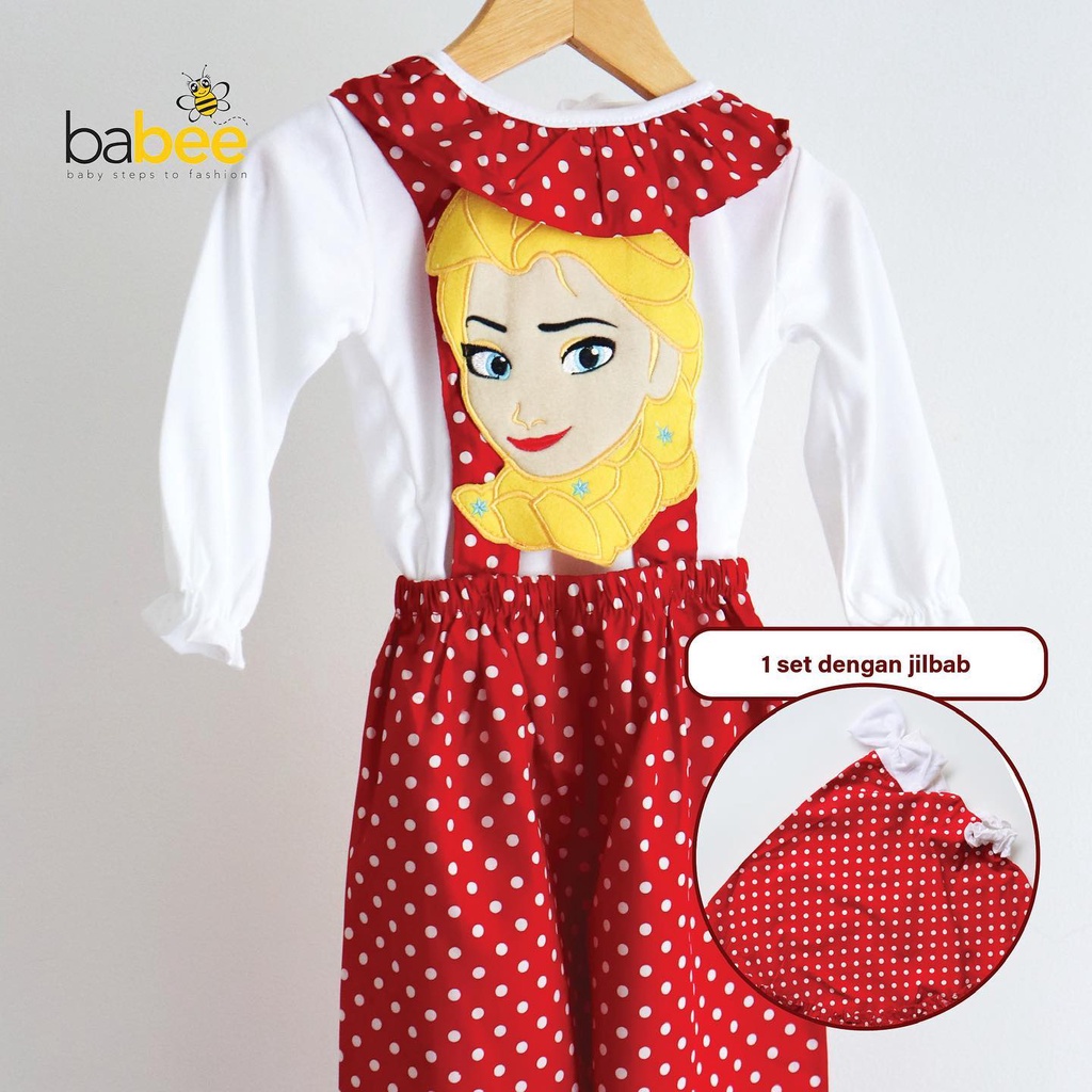 FROZEN MOSLEM SUIT Setelan Baju Muslim Hijab Lucu Fashion Anak Bayi Perempuan Cewek Terlaris