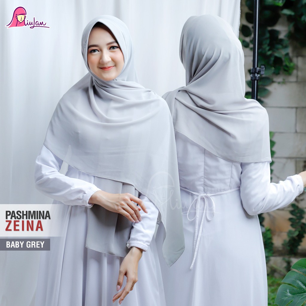 PASHMINA INSTAN CERUTY ZEINA MIULAN-BABY GREY