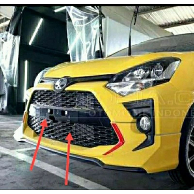 grill bumper bawah Agya TRD Ayla black piano 2019up original