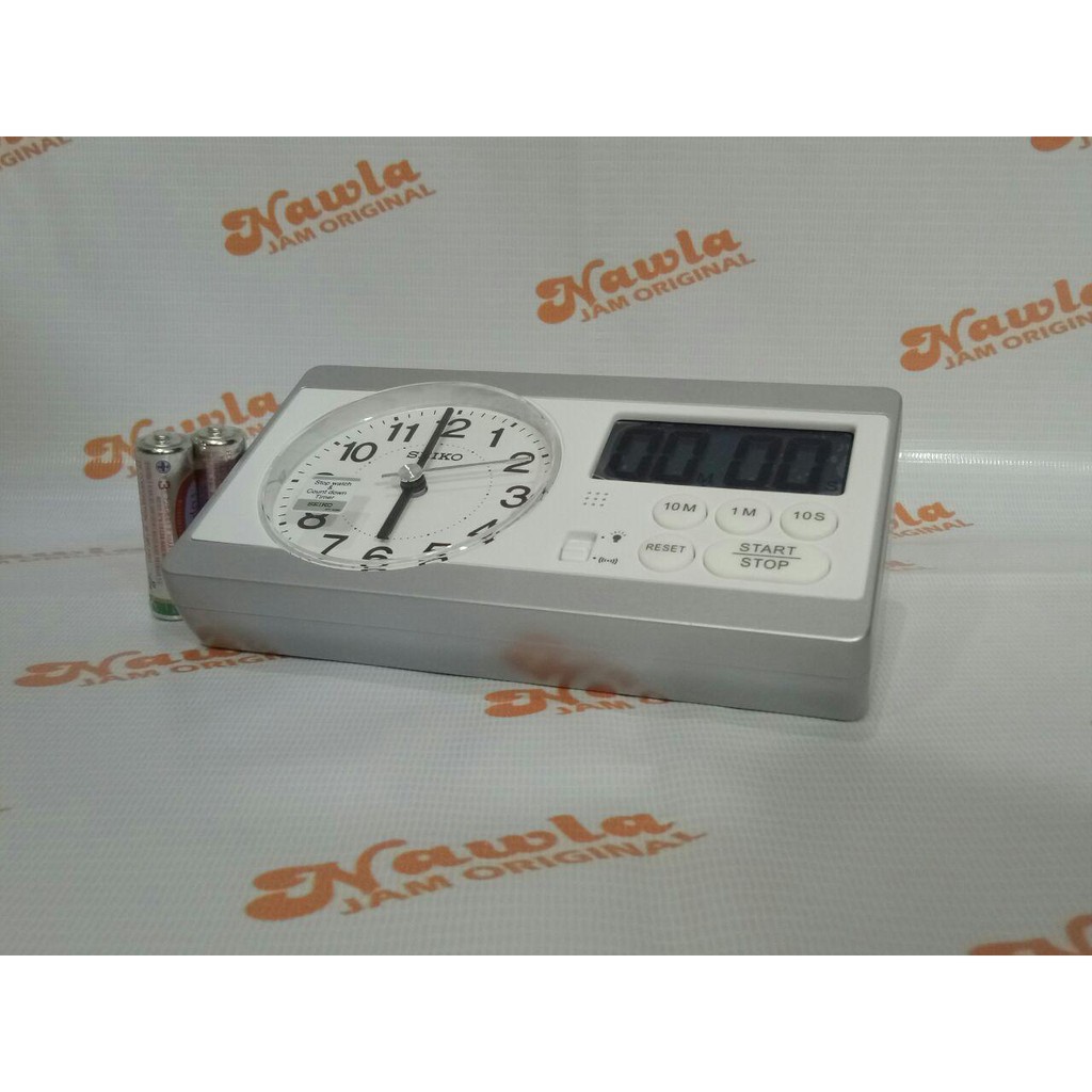 Seiko Desk Alarm Clock QHE152S Digital Timer | Jam Meja QHE152