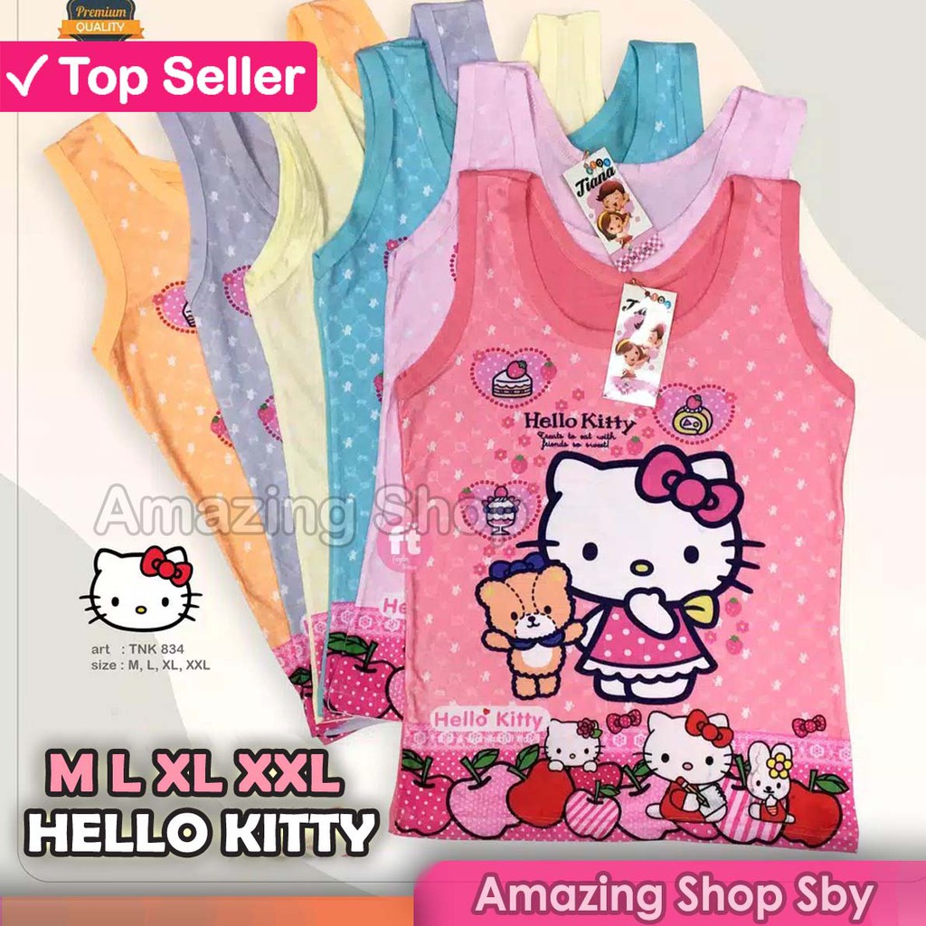 Tanktop Anak KARAKTER / Atasan Anak / Singlet Anak Karakter Hello Kitty LOL Murah Amazing Shop Surabaya