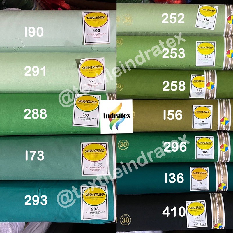 KAIN OXFORD SARI WARNA per roll SARIWARNA SWAICHI POLOS BAHAN BAJU SERAGAM SEKOLAH PRAMUKA KERUDUNG MASKER