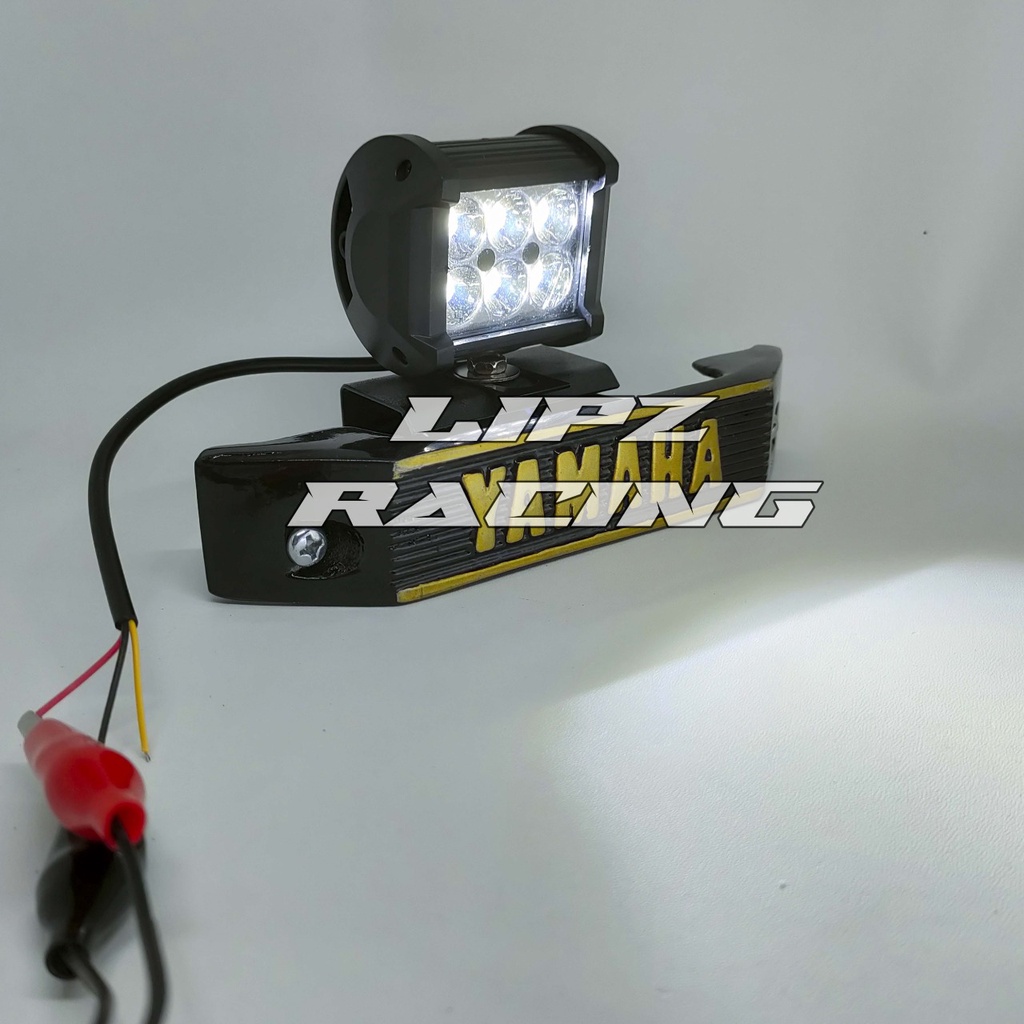 PAKET LAMPU TEMBAK LED 6 MATA MINI + BREKET KUMIS YAMAHA PNP RX-KING SRIES