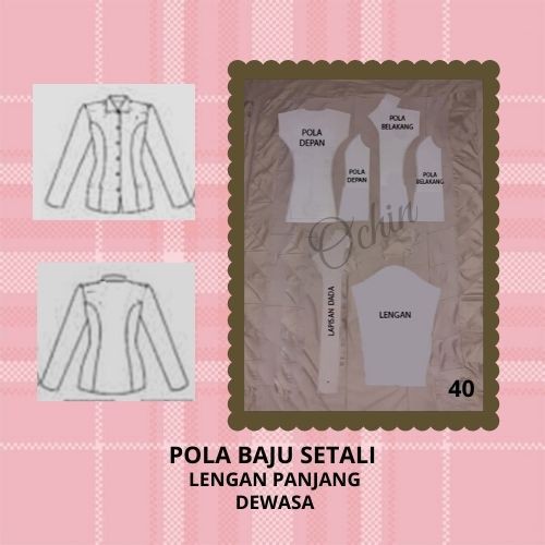 Jual Pola Instan Baju Wanita Kerah Setali Lengan Panjang Ada 9 Ukuran Shopee Indonesia 