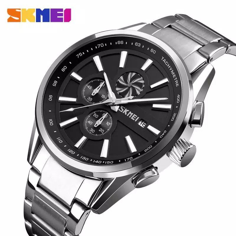 Jam Skmei 9175 chronograph bergaransi free carton box skmei