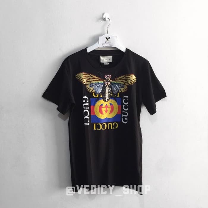 KAOS BAJU GUCCI TEE BUTTERFLY GRADE AUTHENTIC 1:1 ORIGINAL