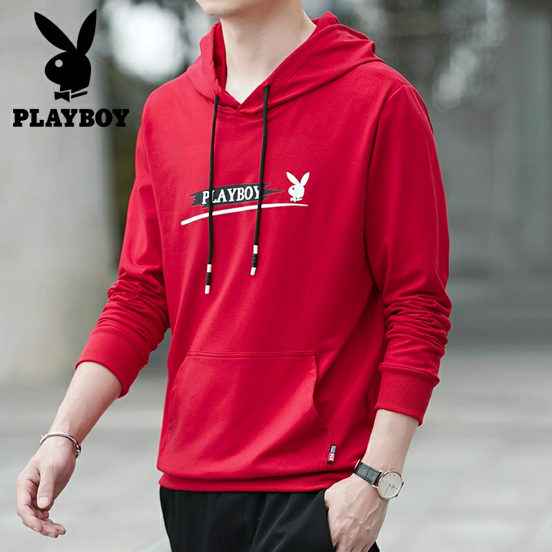 Lilipop.id  Sweater Pria Playboy Hoodie Jumper Basic Polos