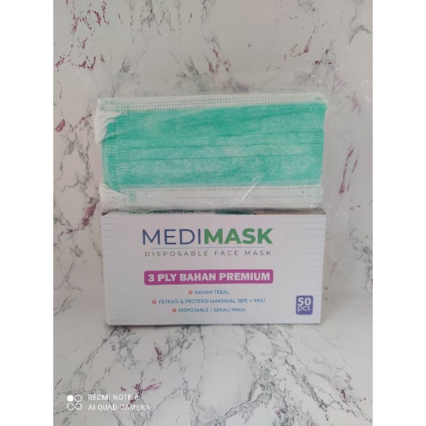 masker medimask 3ply izin kemenkes isi 50lembar
