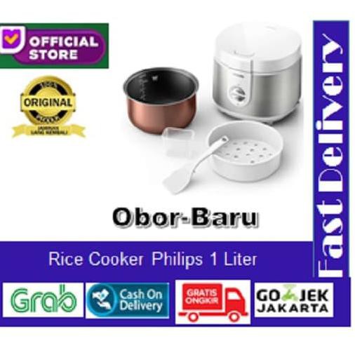 Philips Rice Cooker 1 Liter 3In1 - Hd3126 Silver - Promo 