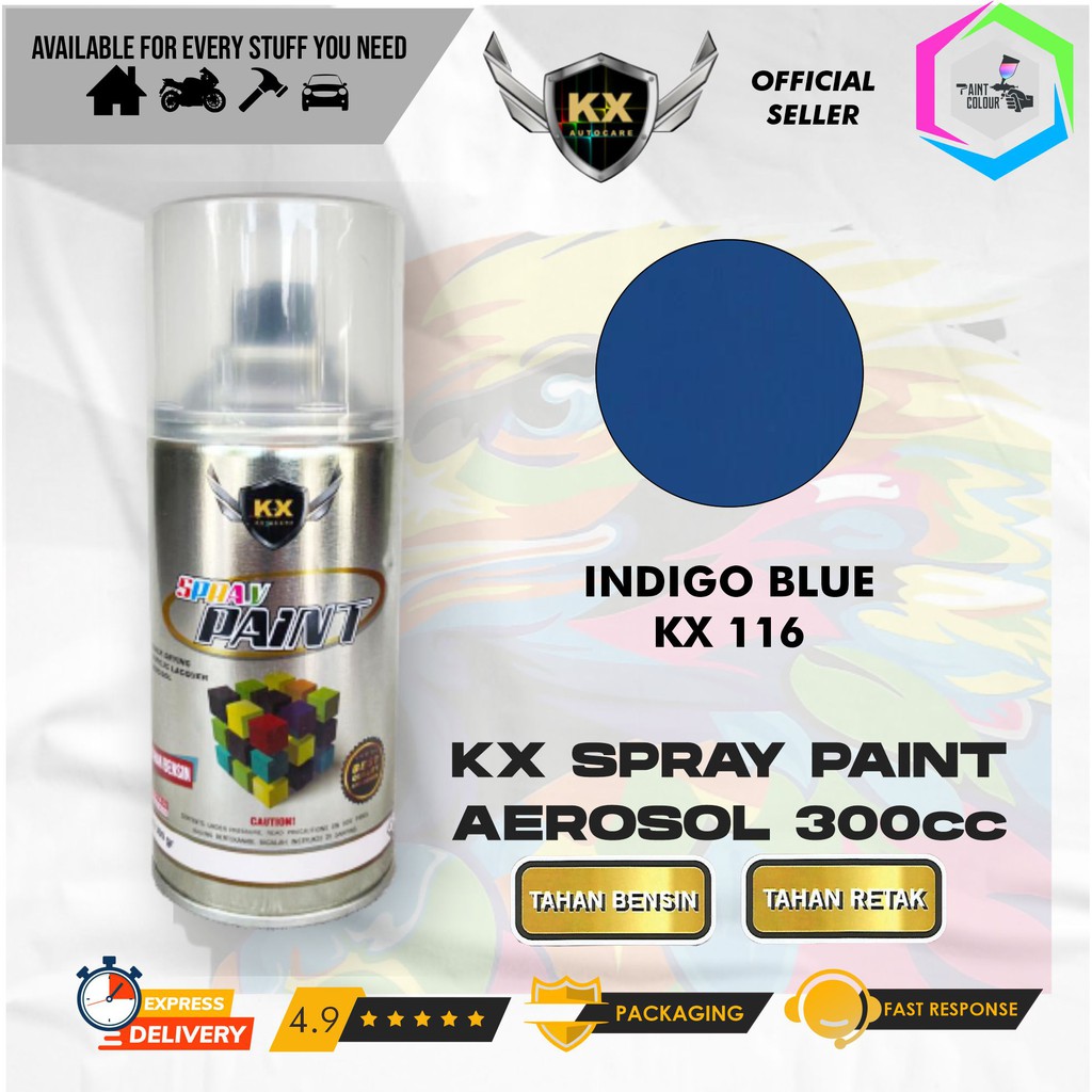 Cat Semprot Aerosol / Pylox KX Autocare Paint - KX 116 INDIGO BLUE