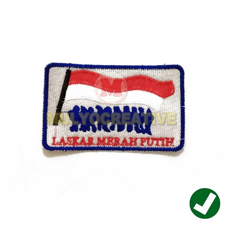 Patch Laskar Merah Putih Bordir Logo LMP Laskar Merah Putih Murah