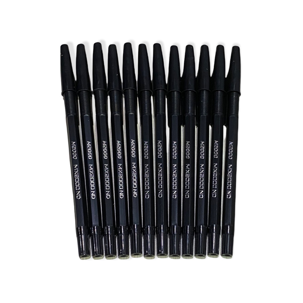 MX2000ND Pulpen Tinta Hitam Bolpoin Pen Pulpen Balpoint 1 Box Isi 12