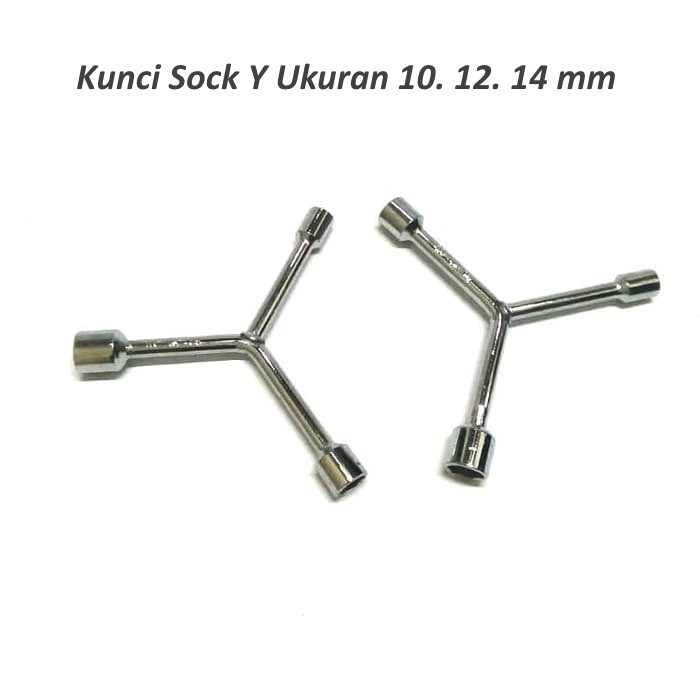 Kunci Y Sock Uk 10 mm 12 mm 14 mm - kunci sock Y 3in1