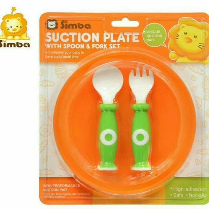 Simba Suction Plate With Spoon & Fork Set