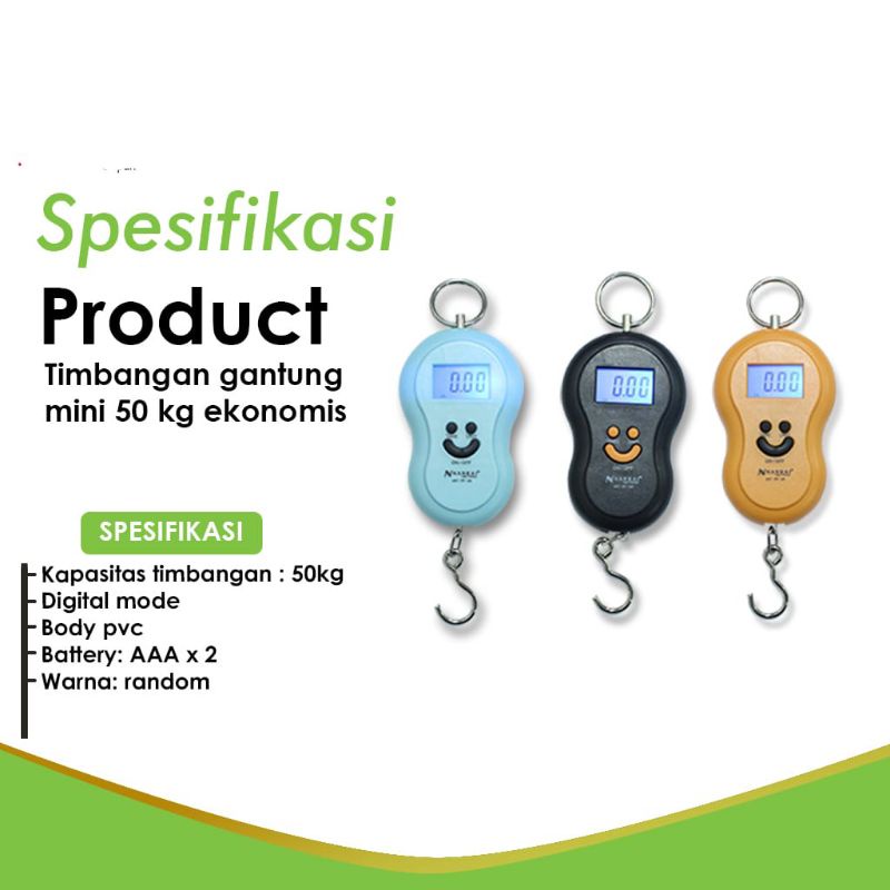 Timbangan Digital Scale Portable Electronic Koper 50kg