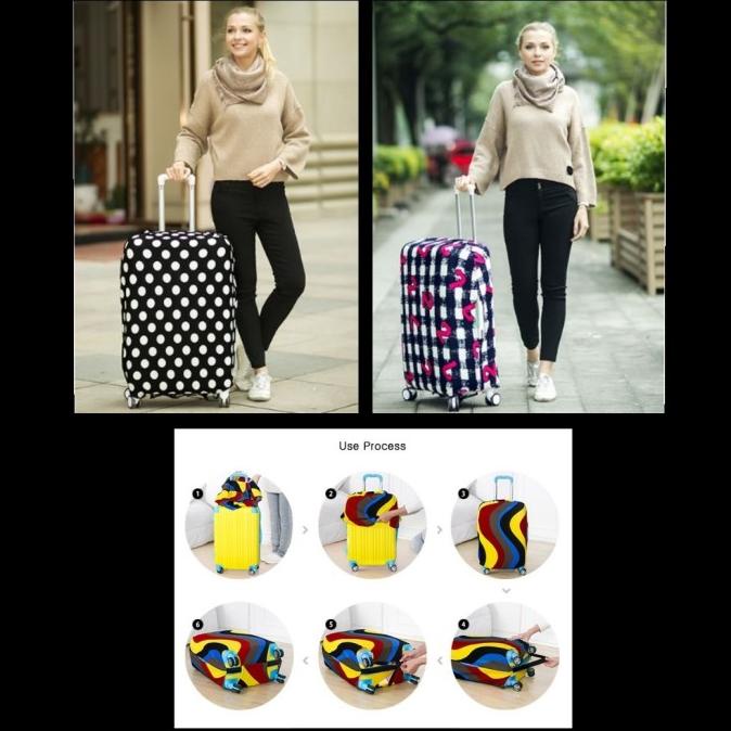 Lynx Penutup Pelindung Koper Motif Keren Luggage Cover Size S lynx67 Diminati Banget