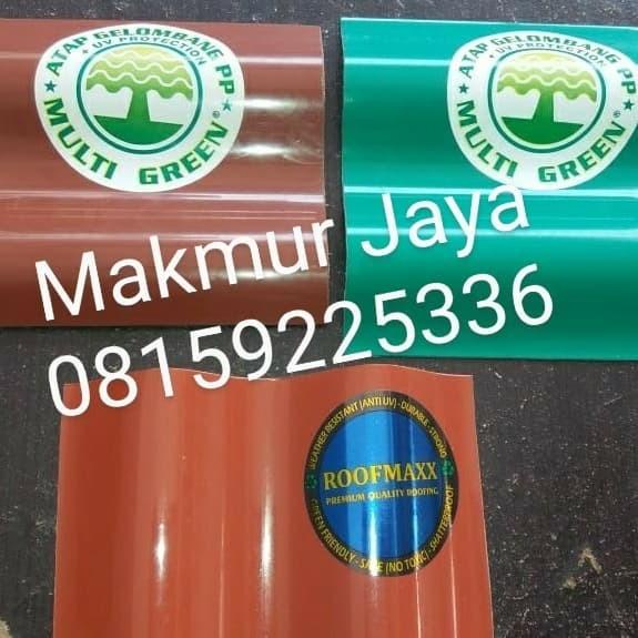 Atap gelombang PP multigreen 3m ECO multiroof gogreen warna tebal