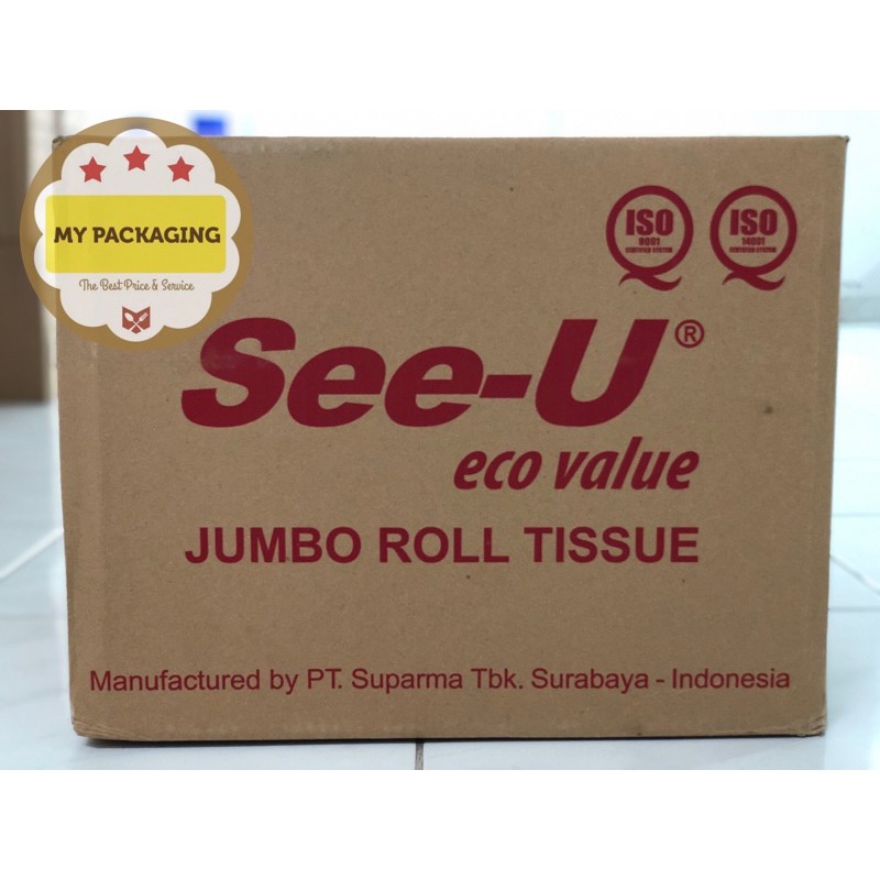 Tissue TOILET Jumbo Roll Tisu Tisue SEE-U 1200 Sheet 2 Ply | 1 Roll