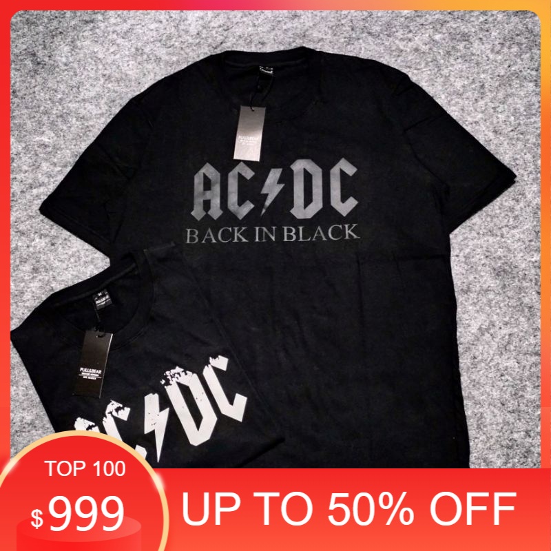 Kaos T-shirt Pull&Bear x ACDC Fulltag&Lebel Premium (Bestseller)