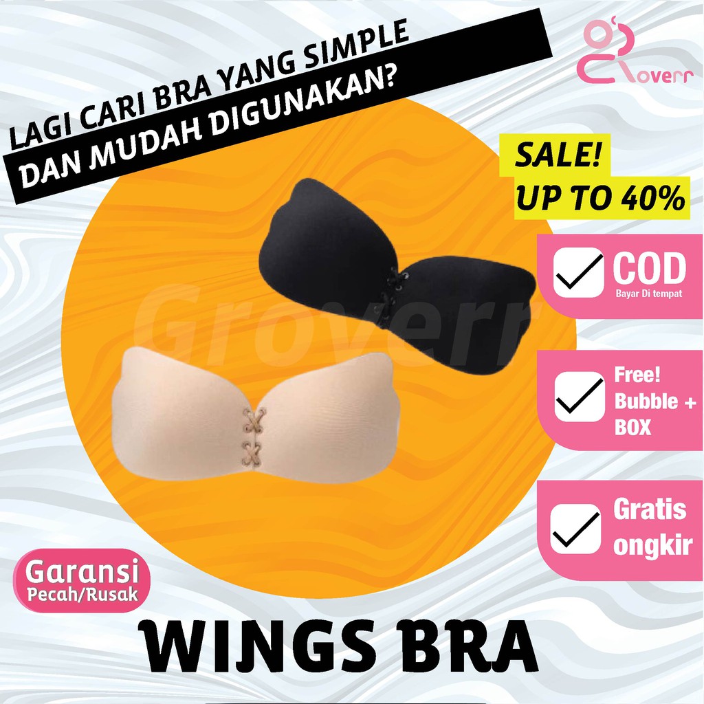 Wings Angel Strapless Push Up Sexy BRA BH Tempel Tali Seksi Bra Pesta GW3