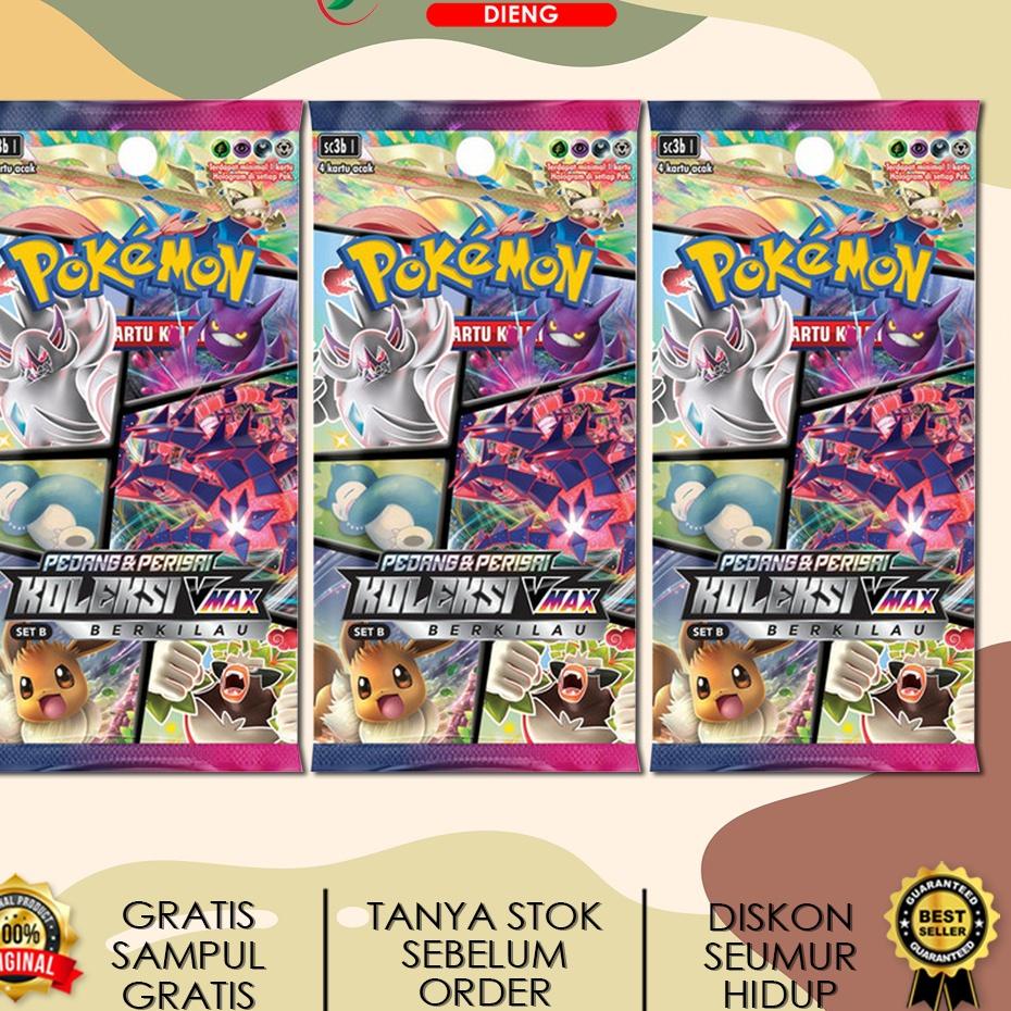 Hot - KARTU POKEMON S8B VMAX KLIMAKS & SC3B KOLEKSI VMAX BERKILAU POKEMON GO S10B