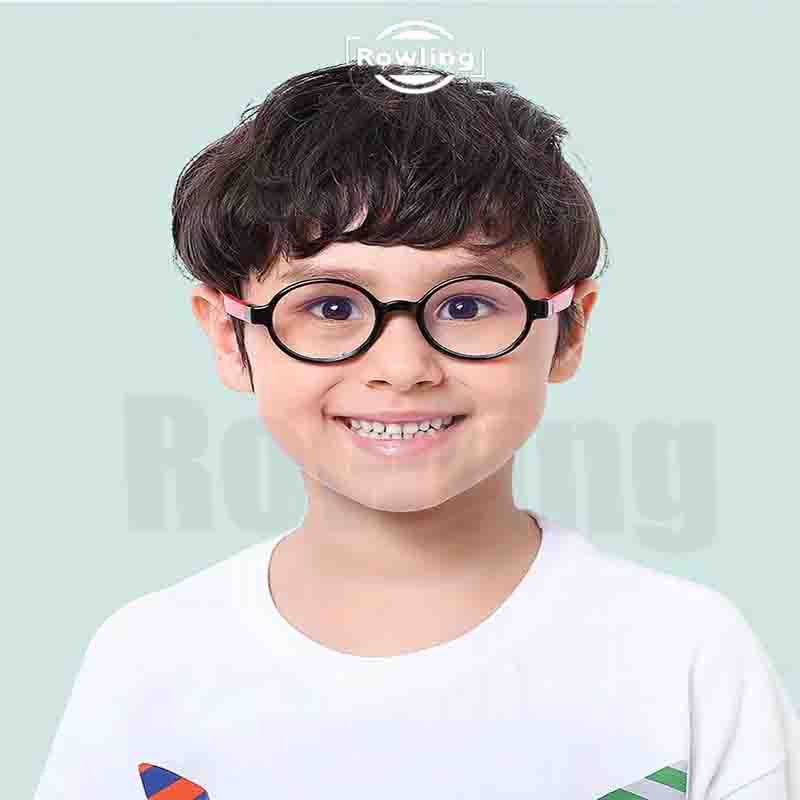 rowling(ka-125)Kacamata Anak NewTrend Silikon/Fashion Anak Unisex Terbaru anti radiasi  Blue Light Bulat High Quality Import