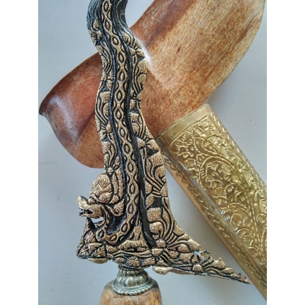 Keris Nogo Sosro Kinatah Kuningan Sepuh Emas