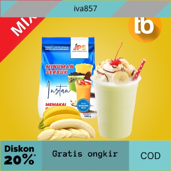 

PROMO JPS Bubuk Banana / Pisang Mix (Bubuk minuman dan makanan) GRATIS ONGKIR