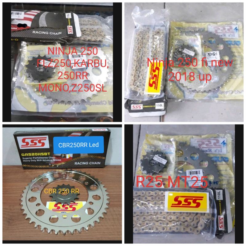 Gear sss ninja 250 fi new old Cbr 250RR LED ninja Z250 fi ninja 250 karbu R25 MT25 Ninja 250RR mono 