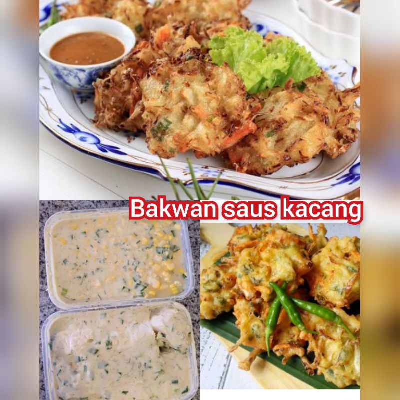 

bakwan sayur bumbu saus sambal kacang siap saji - bakwan jagung bumbu saus sambal kacang siap saji - adonan bakwan sayur frozen - adonan bakwan jagung frozen