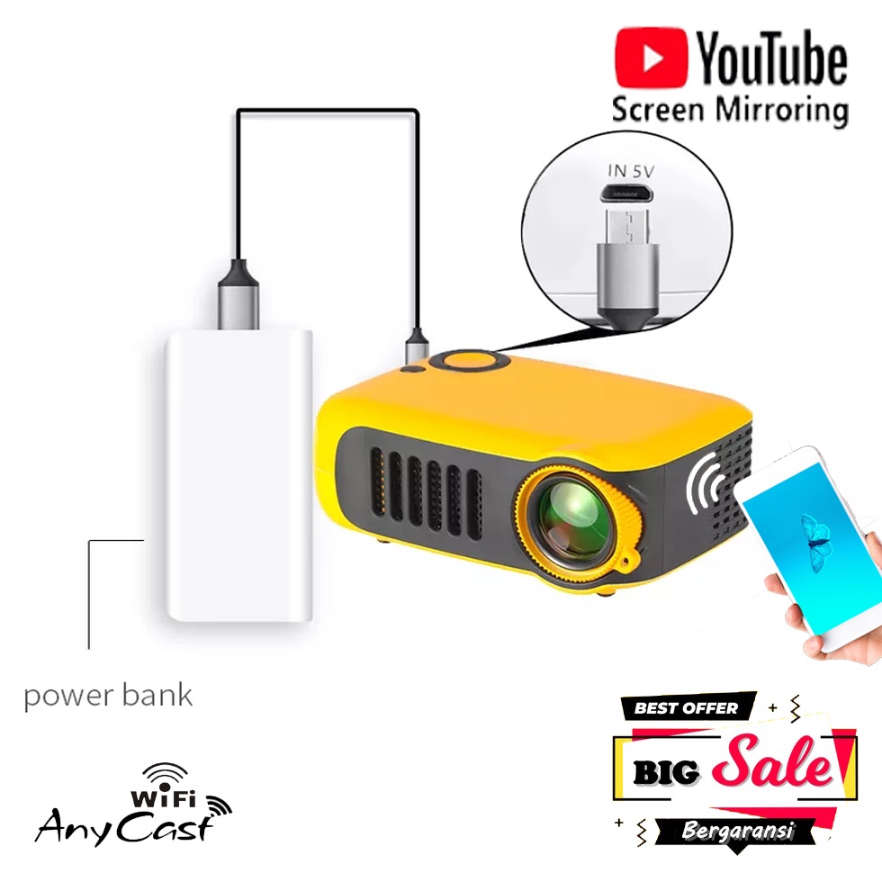 Proyektor Mini / Proyektor wifi Proyektor Murah / Infocus mini / Infokus wifi / Projector wifi / Led