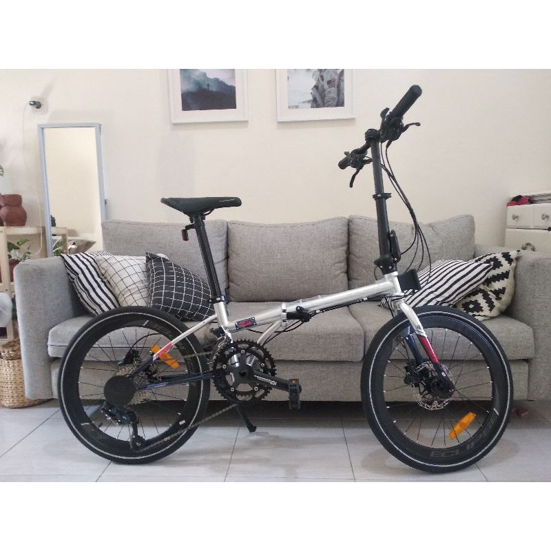 Sepeda Lipat Seli Element Nicks Silver Blue 20 plus 451 Baru Murah Bukan Urbano noris pacific