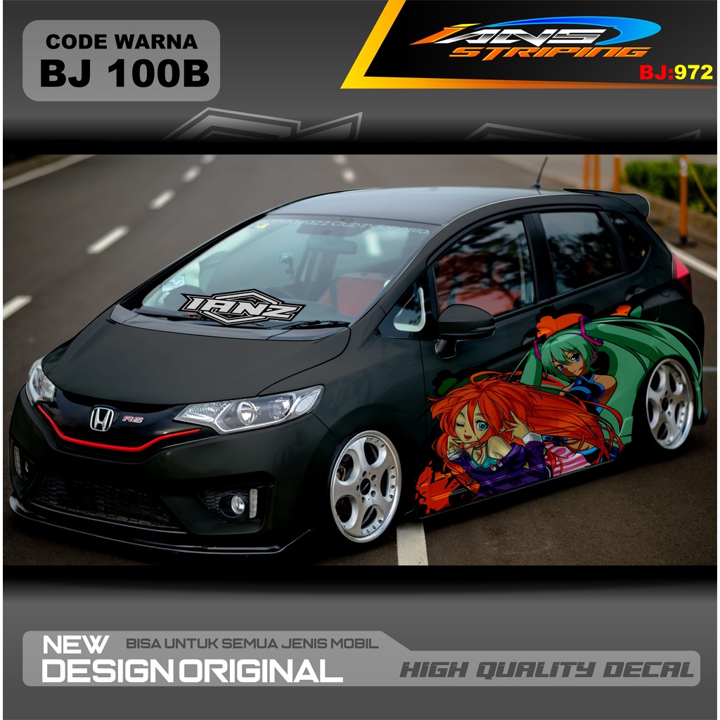 DECAL STICKER MOBIL JAZZ / STIKER MOBIL BRIO / DECAL STIKER MOBIL SWIFT / STIKER MOBIL TOYOTA  / STIKER YARIS AYLA