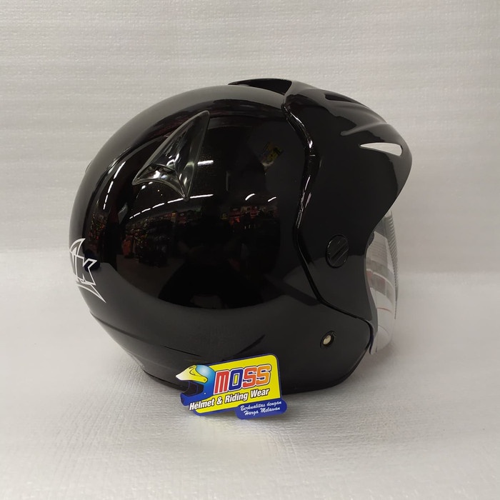 Helm INK CX 22 CX22 Solid Polos Black Metalic | Halfface | Original-2