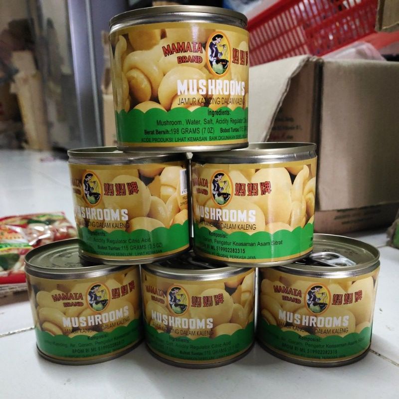 Jamur kancing Kaleng Mamata 192 gram